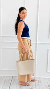 Calm Belted Italian Pant- Camel-100 Pants-LY PARIS-Coastal Bloom Boutique, find the trendiest versions of the popular styles and looks Located in Indialantic, FL
