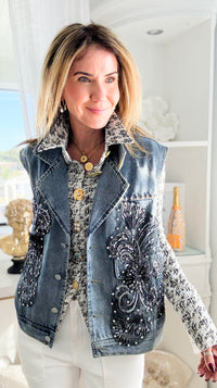 Midnight Muse Embellished Vest