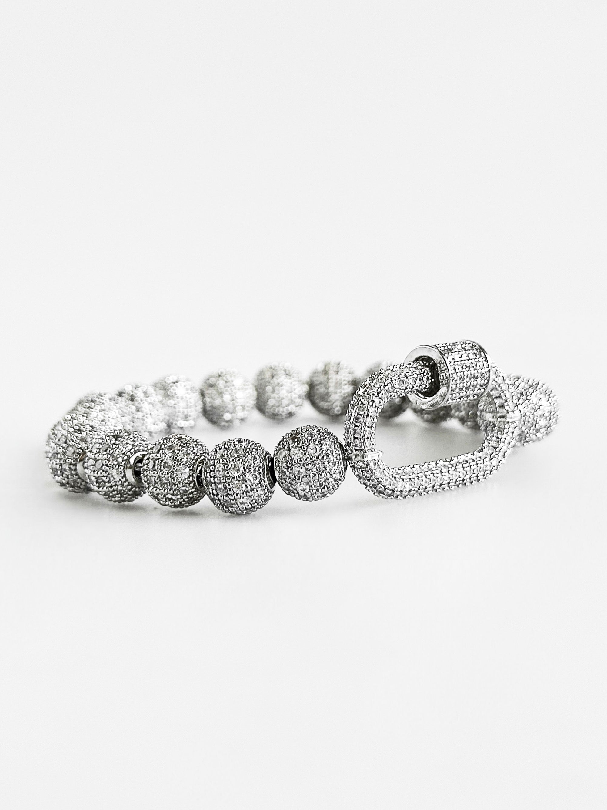 Micropave Carabiner Stretch Bracelet-230 Jewelry-NYC-Coastal Bloom Boutique, find the trendiest versions of the popular styles and looks Located in Indialantic, FL