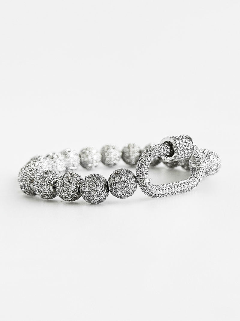 Micropave Carabiner Stretch Bracelet-230 Jewelry-NYC-Coastal Bloom Boutique, find the trendiest versions of the popular styles and looks Located in Indialantic, FL