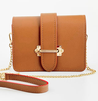 Level Up Italian Crossbody Bag- Camel-240 Bags-LE BORSETTE-Coastal Bloom Boutique, find the trendiest versions of the popular styles and looks Located in Indialantic, FL
