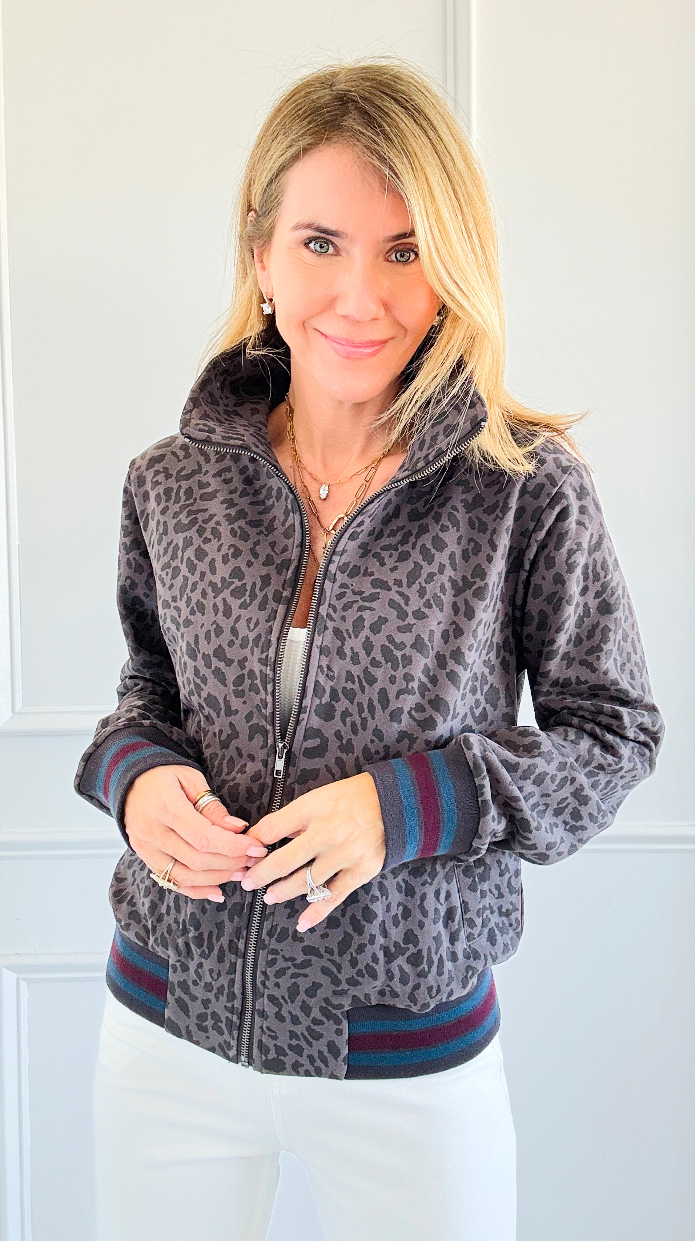 Wildly Relaxed Zip Bomber Jacket-160 Jackets-mystree-Coastal Bloom Boutique, find the trendiest versions of the popular styles and looks Located in Indialantic, FL