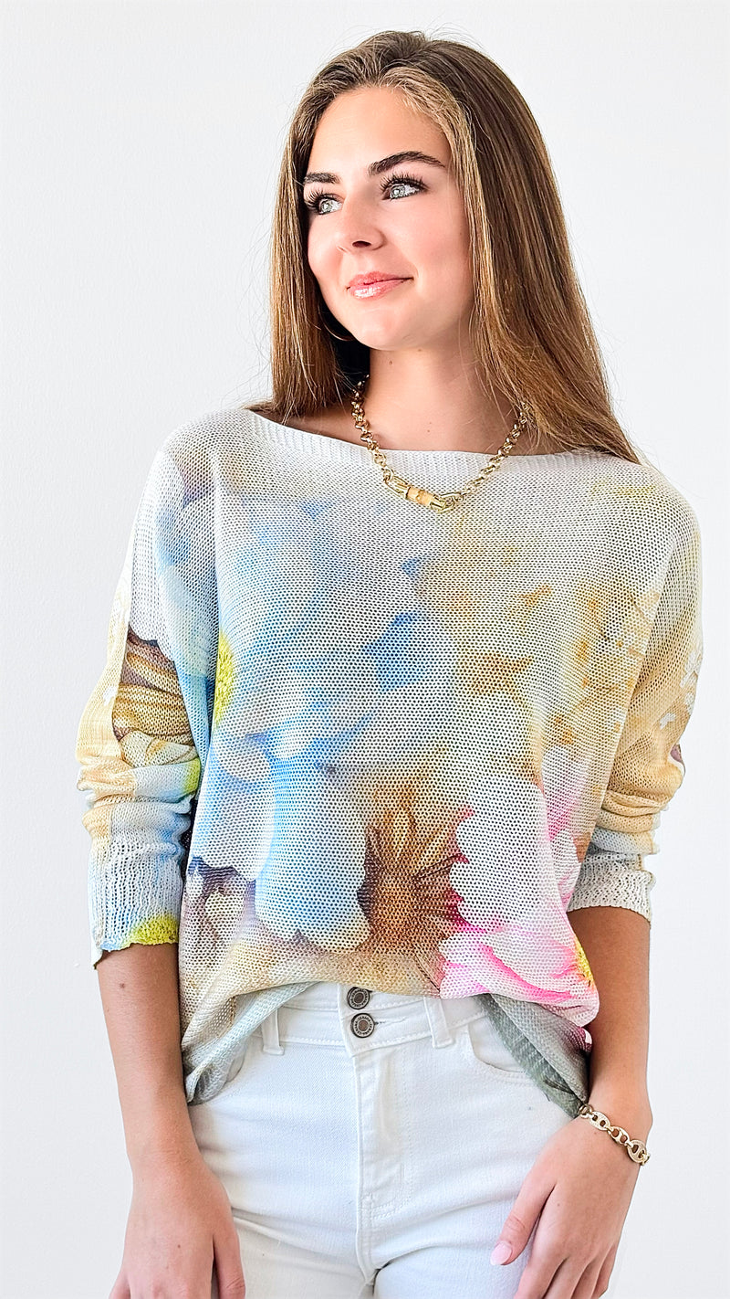 Blossom Italian St Tropez Knit-140 Sweaters-Italianissimo-Coastal Bloom Boutique, find the trendiest versions of the popular styles and looks Located in Indialantic, FL