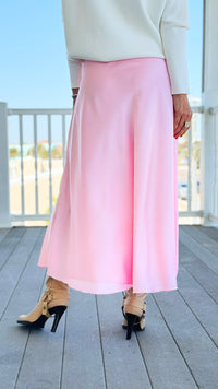 Isabella Italian Skirt- Light Pink-170 Bottoms-SEE YOU IN ROME-Coastal Bloom Boutique, find the trendiest versions of the popular styles and looks Located in Indialantic, FL