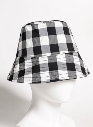 Gingham Bucket Hat - Black