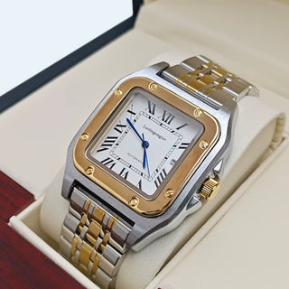 Classic Square Dial Watch - Two Tone