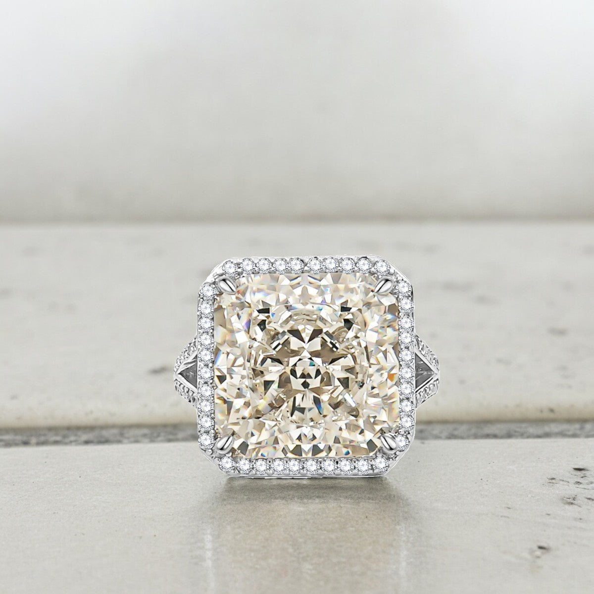 Sterling Silver Sparkle Squared Ring-230 Jewelry-Chasing Bandits-Coastal Bloom Boutique, find the trendiest versions of the popular styles and looks Located in Indialantic, FL