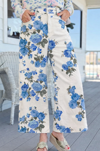 Rose Reverie Wide-Leg Pants