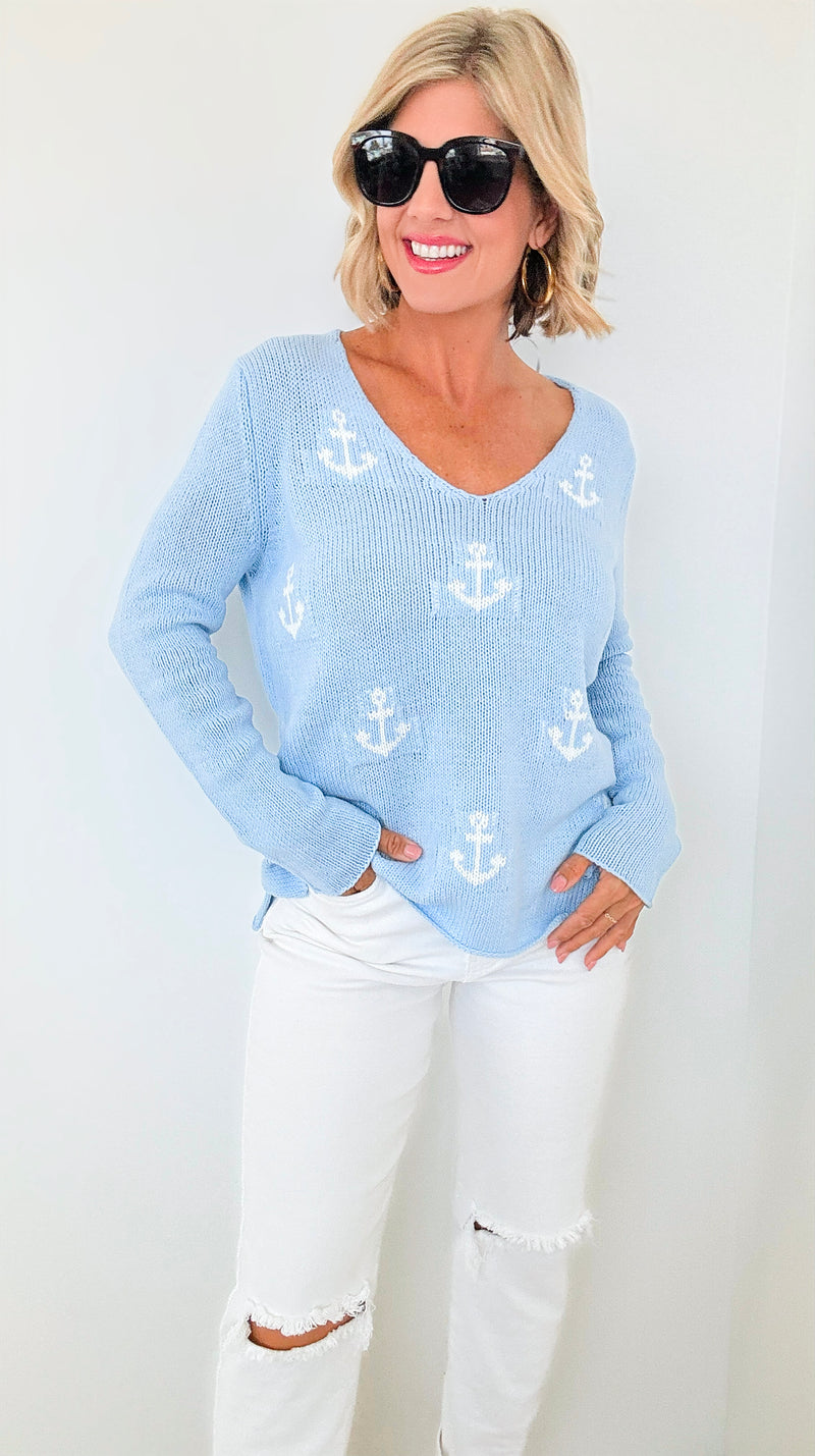 Maritime Dreams Knit Sweater-140 Sweaters-Miracle-Coastal Bloom Boutique, find the trendiest versions of the popular styles and looks Located in Indialantic, FL