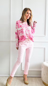 Love Endures Italian Jogger - Pink-180 Joggers-Italianissimo-Coastal Bloom Boutique, find the trendiest versions of the popular styles and looks Located in Indialantic, FL