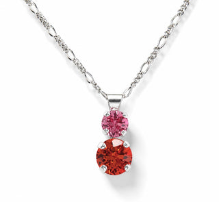 Double Drop Necklace - Fuchsia - Katora
