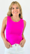 Essential Seamless Tank Top - Neon Pink-100 Sleeveless Tops-Zenana-Coastal Bloom Boutique, find the trendiest versions of the popular styles and looks Located in Indialantic, FL
