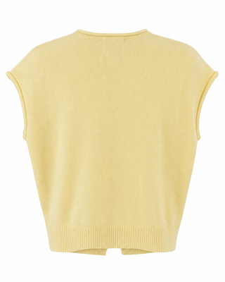 Daydreaming Knit Button Top - Butter Yellow