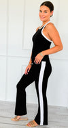 On-Track 2pc Athleisure Set-Black/White-210 Loungewear/Sets-RAE MODE-Coastal Bloom Boutique, find the trendiest versions of the popular styles and looks Located in Indialantic, FL