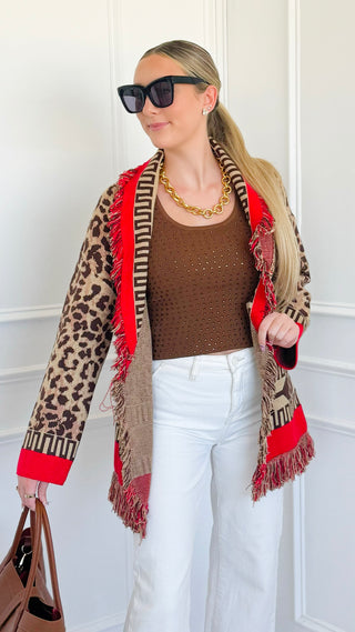 Leopard Rouge Cardigan