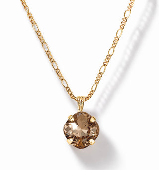 Solitaire Pendant Necklace - Topaz - Katora
