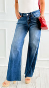 Retro Flow Fit Denim Pants-190 Denim-RISEN JEANS-Coastal Bloom Boutique, find the trendiest versions of the popular styles and looks Located in Indialantic, FL