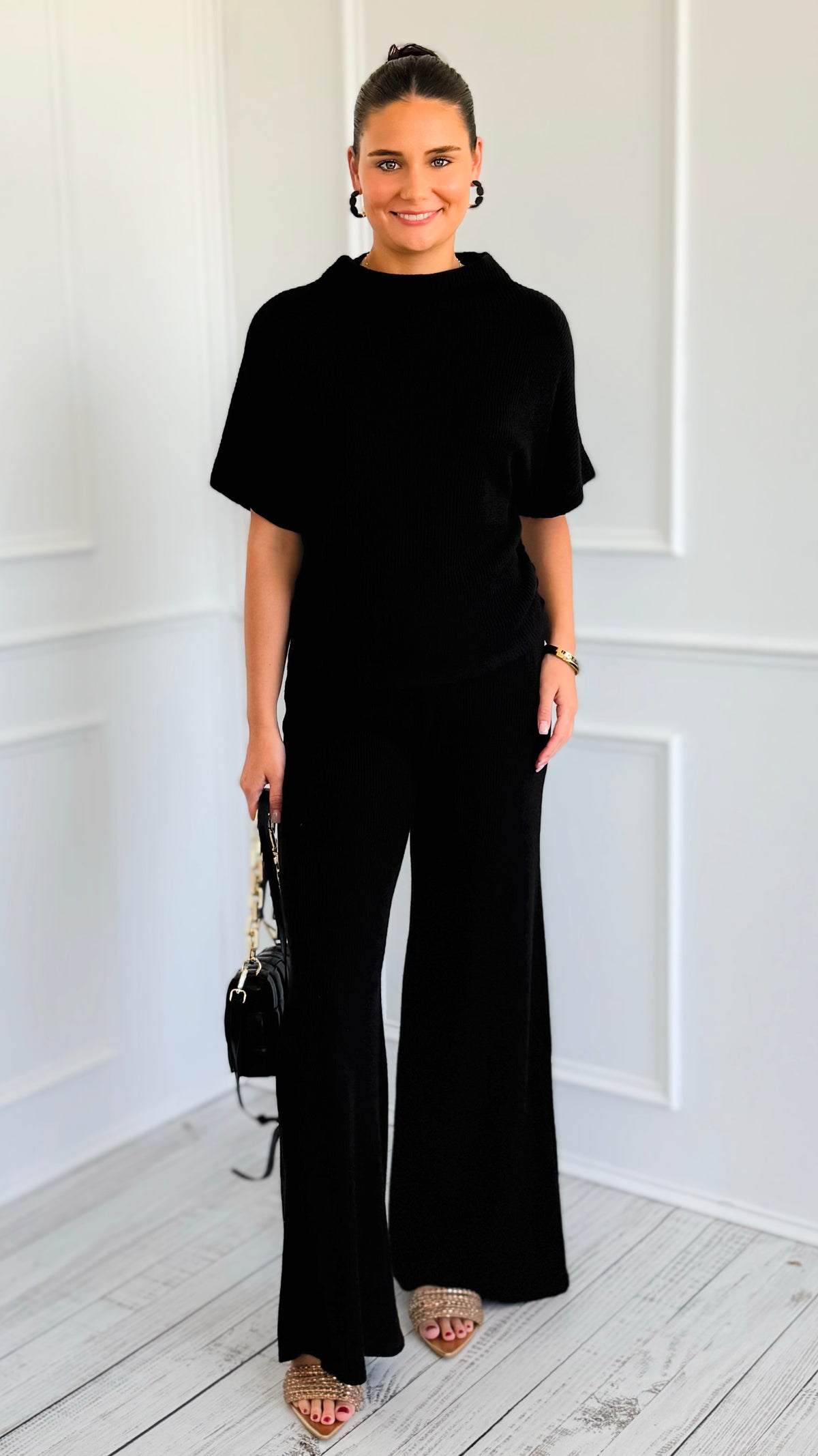 The Art of Staying In Set - Black-210 Loungewear/Sets-Zenana-Coastal Bloom Boutique, find the trendiest versions of the popular styles and looks Located in Indialantic, FL