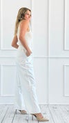 Wide-Leg Drawstring Cotton Pants-170 Bottoms-HYFVE-Coastal Bloom Boutique, find the trendiest versions of the popular styles and looks Located in Indialantic, FL