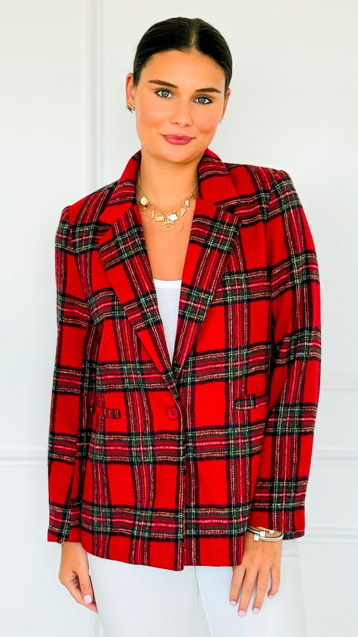 Heritage Hue Brushed Plaid Jacket-160 Jackets-Lovelo x GeeGee-Coastal Bloom Boutique, find the trendiest versions of the popular styles and looks Located in Indialantic, FL