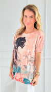 Majesty Bloom Italian Graphic Tee-110 short Sleeve Top-Italianissimo-Coastal Bloom Boutique, find the trendiest versions of the popular styles and looks Located in Indialantic, FL