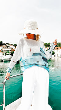 Spencer By The Sea Italian St Tropez Sweater-140 Sweaters-Italianissimo-Coastal Bloom Boutique, find the trendiest versions of the popular styles and looks Located in Indialantic, FL