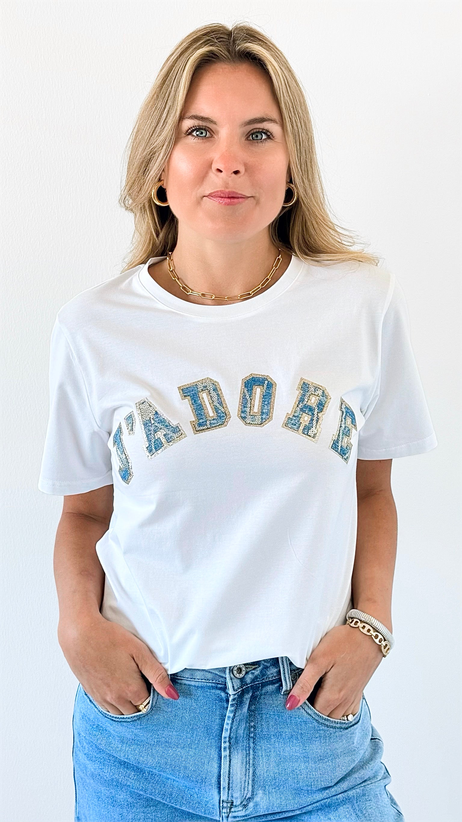 J'adore Italian T-Shirt-110 Short Sleeve Tops-Italianissimo-Coastal Bloom Boutique, find the trendiest versions of the popular styles and looks Located in Indialantic, FL