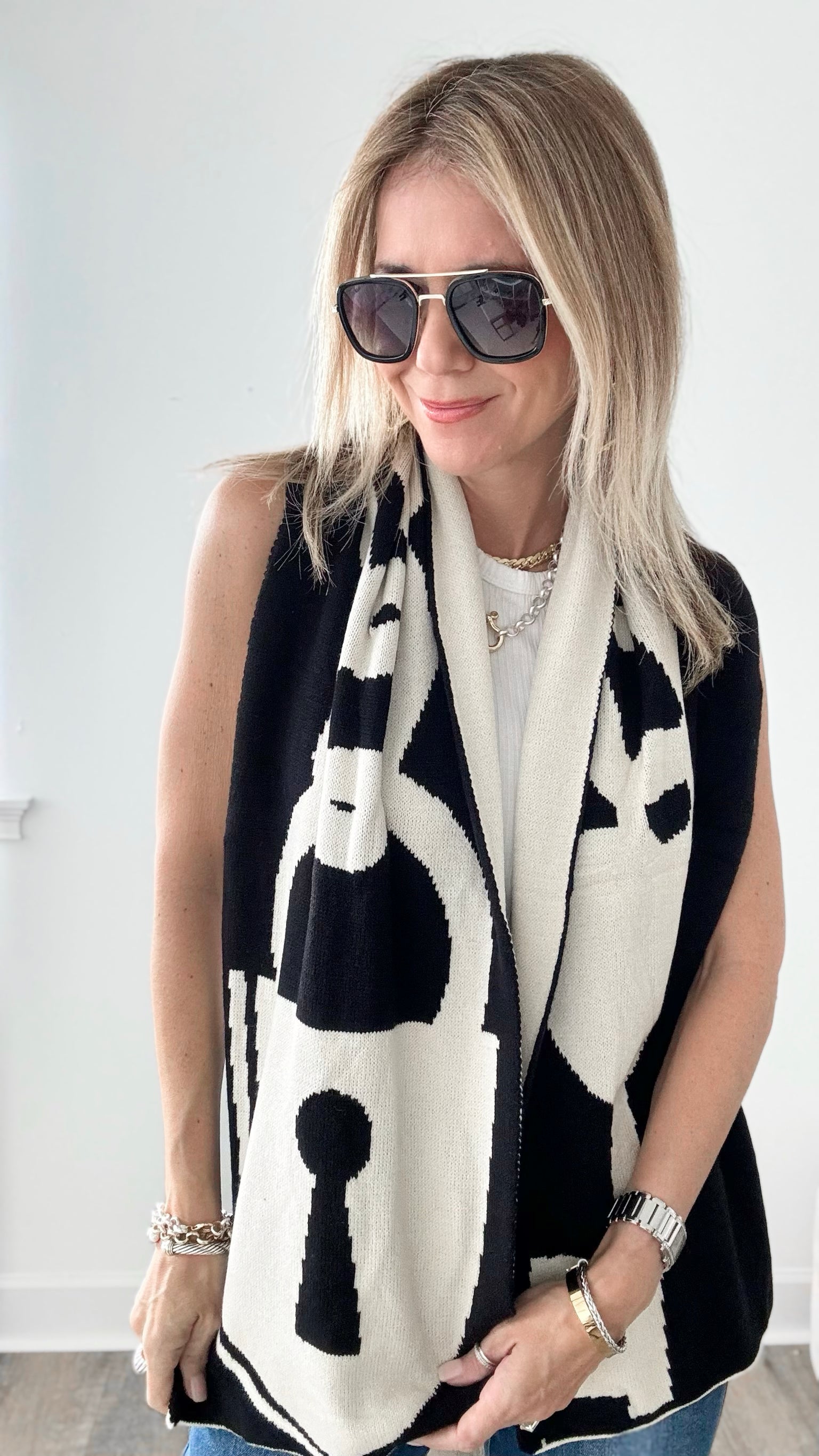 Lock Key Scarf-260 Other Accessories-MISS SPARKLING-Coastal Bloom Boutique, find the trendiest versions of the popular styles and looks Located in Indialantic, FL