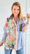 Pre Auth - L'uccello Italian Blouse-110 Long Sleeve Tops-Italianissimo-Coastal Bloom Boutique, find the trendiest versions of the popular styles and looks Located in Indialantic, FL