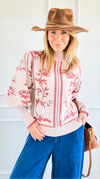 Roses in Bloom Sweater-140 Sweaters-Fate By LFD-Coastal Bloom Boutique, find the trendiest versions of the popular styles and looks Located in Indialantic, FL