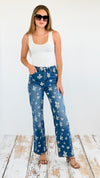 Daisy Delight High-Rise Jeans-170 Bottoms-MUY MUY FANCY-Coastal Bloom Boutique, find the trendiest versions of the popular styles and looks Located in Indialantic, FL