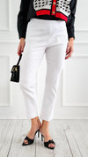 Weekend Muse Slim Ankle Pant-White-100 Pants-spin usa-Coastal Bloom Boutique, find the trendiest versions of the popular styles and looks Located in Indialantic, FL