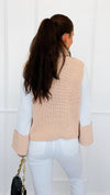Two-Tone Turtleneck Flare Sleeve Sweater-140 Sweaters-ROUSSEAU-Coastal Bloom Boutique, find the trendiest versions of the popular styles and looks Located in Indialantic, FL