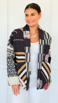 Carousel Dreams Italian Jacket- Dark-160 Jackets-K2-Coastal Bloom Boutique, find the trendiest versions of the popular styles and looks Located in Indialantic, FL