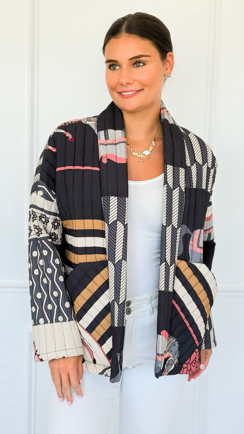 Carousel Dreams Italian Jacket- Dark-160 Jackets-K2-Coastal Bloom Boutique, find the trendiest versions of the popular styles and looks Located in Indialantic, FL