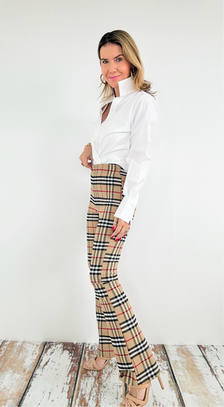 Heritage Plaid Pants - Khaki-170 Bottoms-Must Have-Coastal Bloom Boutique, find the trendiest versions of the popular styles and looks Located in Indialantic, FL