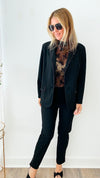 Rhinestone Trim Joan Blazer-160 Jackets-Joh Apparel-Coastal Bloom Boutique, find the trendiest versions of the popular styles and looks Located in Indialantic, FL