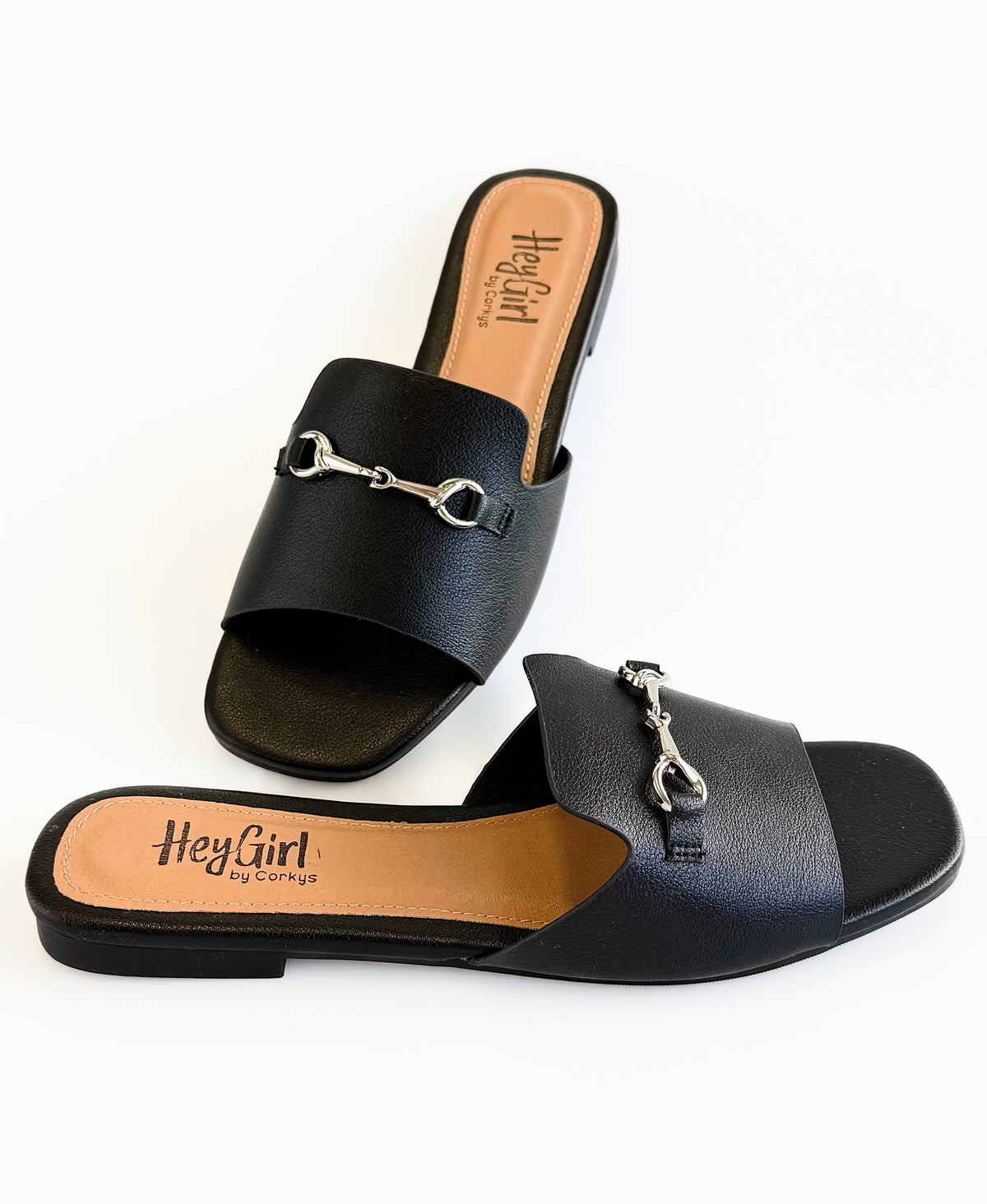 Gilded Touch Slip-On Sandals - Black-250 Shoes-Corkys-Coastal Bloom Boutique, find the trendiest versions of the popular styles and looks Located in Indialantic, FL