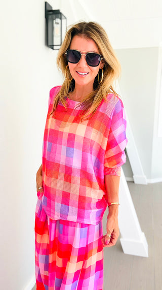 Sweet Check Italian St Tropez Knit