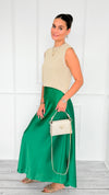 Isabella Italian Skirt- Kelly Green-170 Bottoms-SEE YOU IN ROME-Coastal Bloom Boutique, find the trendiest versions of the popular styles and looks Located in Indialantic, FL
