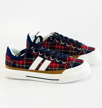 That’s Her Plaid Platform Sneaker - Navy-250 Shoes-Corkys-Coastal Bloom Boutique, find the trendiest versions of the popular styles and looks Located in Indialantic, FL