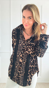 Safari Printed Top-130 Long Sleeve Tops-oddi-Coastal Bloom Boutique, find the trendiest versions of the popular styles and looks Located in Indialantic, FL