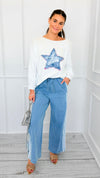 Boardwalk Breeze Stripe Pants-190 Denim-SO ME-Coastal Bloom Boutique, find the trendiest versions of the popular styles and looks Located in Indialantic, FL