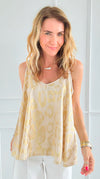 Wild Luxe Italian Relaxed Tank Top-100 Sleeveless Tops-Italianissimo-Coastal Bloom Boutique, find the trendiest versions of the popular styles and looks Located in Indialantic, FL