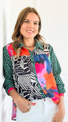 Urban Jungle Collage Top-130 Long Sleeve Tops-Jodifl-Coastal Bloom Boutique, find the trendiest versions of the popular styles and looks Located in Indialantic, FL