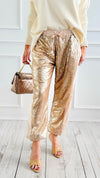 Stardust Sequin Pants - Champagne-100 Pants-Rousseau-Coastal Bloom Boutique, find the trendiest versions of the popular styles and looks Located in Indialantic, FL