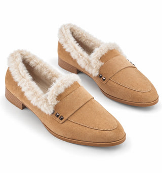 Suede Fur Loafers