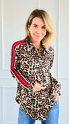 Glam Roar Button-Up Blouse-110 Long Sleeve Tops-LA' ROS-Coastal Bloom Boutique, find the trendiest versions of the popular styles and looks Located in Indialantic, FL