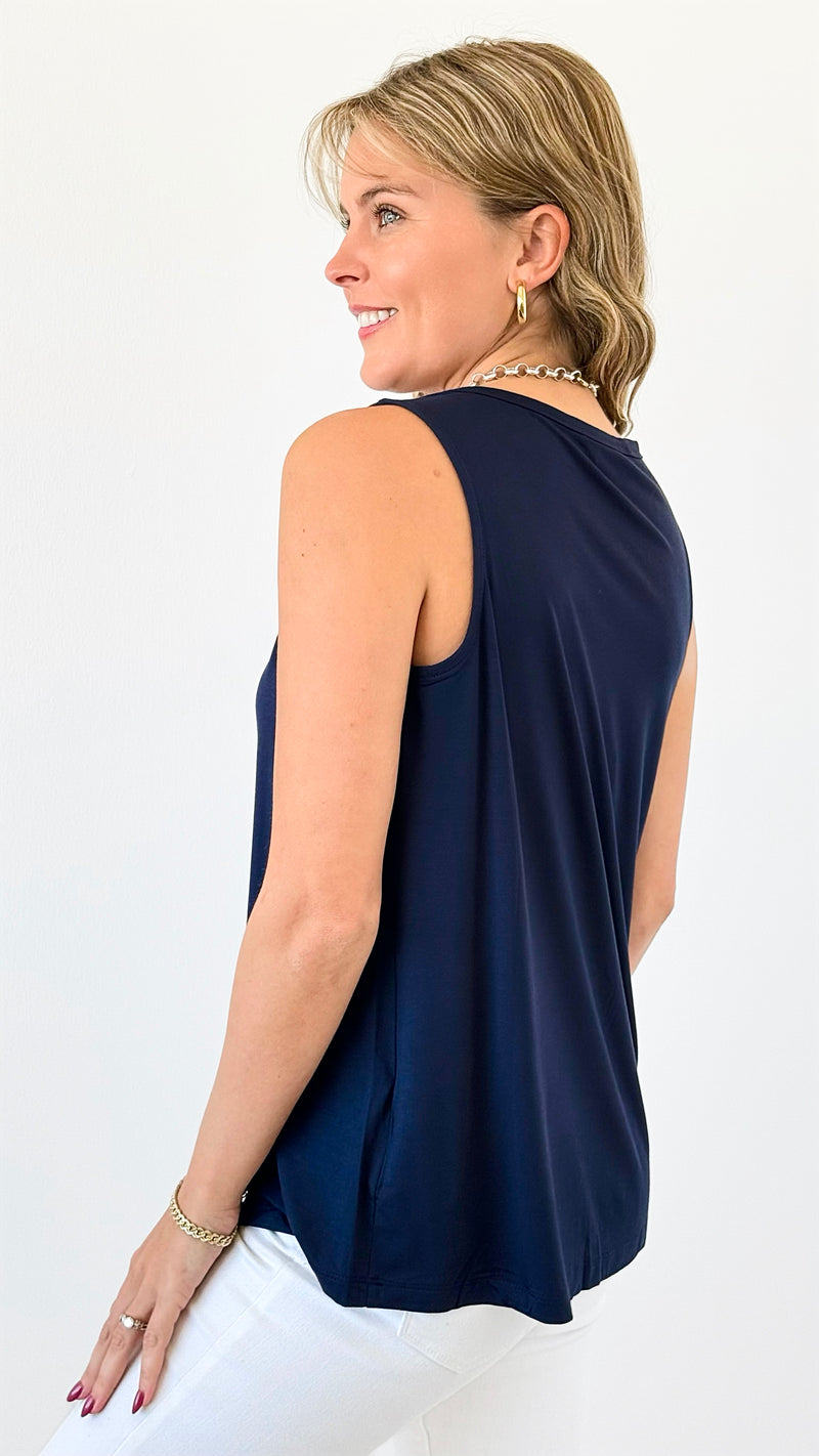 Modal Sleeveless Tank-210 Loungewear/Sets-Rae Mode-Coastal Bloom Boutique, find the trendiest versions of the popular styles and looks Located in Indialantic, FL