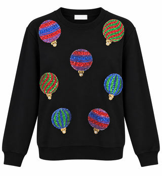 Sequin Ornament Holiday Crewneck Sweatshirt